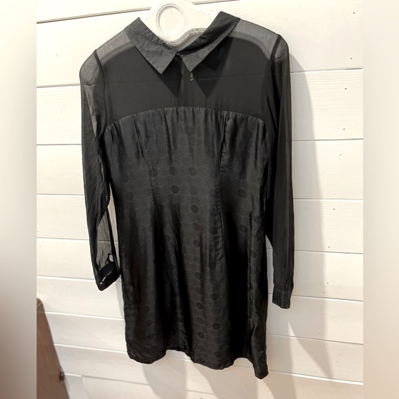 🖤 COQUETTE EN SOIE – Sheer Black Dress – Size M - Picture 8 of 11